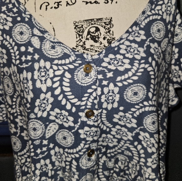 LulaRoe Womans Blue/White Button Up Dress Size 2xl - Picture 9 of 12